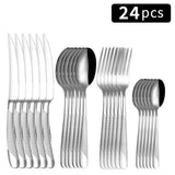 Jogo de Talher Aylin Dilara Faqueiro Inox 24 Peças Tazmo