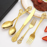 Jogo de Talher Dourado Agata Gold 30 Peças Talheres Dourado Tazmo