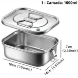 Marmita Inox Lunch Box Marmita Térmica Inox Bento Container Tazmo