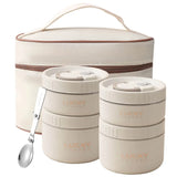 Marmita Térmica Lunch Box Bolsa Marmita Térmica Bege Lucky Tazmo