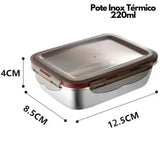 Pote Térmico Metal Clip Pote Inox com Tampa Lunchboxs Tazmo