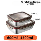 Pote Térmico Para Comida kit Metal Clip Pote de inox com Tampa Lunch Box