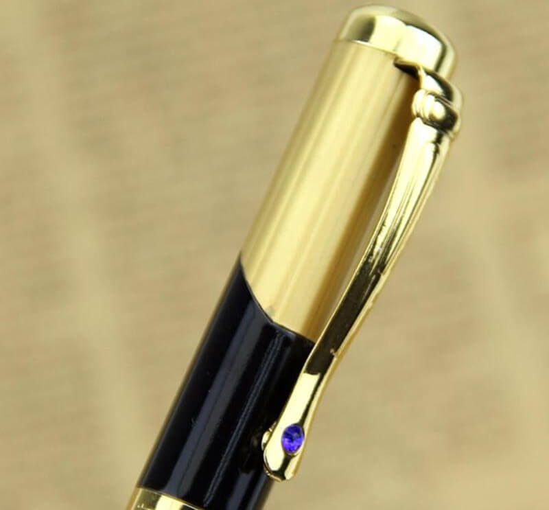 CANETA ESFEROGRÁFICA MODELO CRYSTAL GOLD ÁGATA