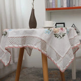 Toalha de Mesa Flores Europa Forro de Mesa Bordado Tazmo