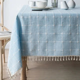 Toalha de Mesa Linho Algodão com Borla Pacific