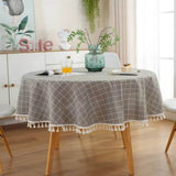 Toalha de Mesa Redonda Linho Algodão Meridional