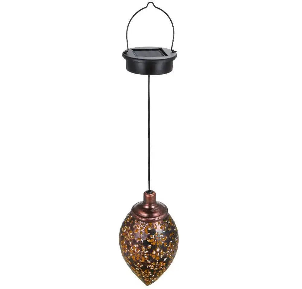 LANTERNA LED SOLAR IMPERMEÁVEL DE PENDURAR, ILUMINAÇÃO DECORAÇÃO JARDIM