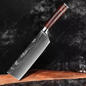 FACA AÇO DAMASCO NEBULA MERLOT - FERRAMENTA COZINHA E CUTELARIA.