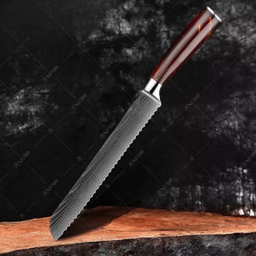 FACA AÇO DAMASCO NEBULA MERLOT - FERRAMENTA COZINHA E CUTELARIA.