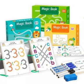 CADERNO EDUCACIONAL MAGIC BOOK 136 PÁGINAS, PRÁTICA MÁGICA PARA CRIANÇAS.