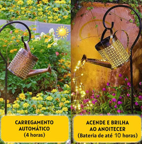 LANTERNA LED SOLAR IMPERMEÁVEL REGADOR, ILUMINAÇÃO DECORAÇÃO JARDIM