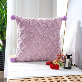 CAPAS DE ALMOFADAS COM BORDADO MACIO CHANTELY POMPOM