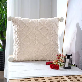 CAPAS DE ALMOFADAS COM BORDADO MACIO CHANTELY POMPOM
