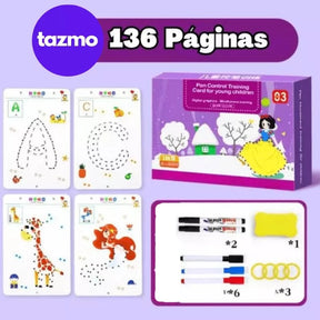 CADERNO EDUCACIONAL MAGIC BOOK 136 PÁGINAS, PRÁTICA MÁGICA PARA CRIANÇAS.