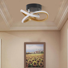 LUMINÁRIA DE TETO LED MODERNO, LUSTRE DOURADO MINIMALISTA