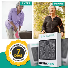 MASSAGEADOR DE PÉ RELAXPRO - REDUZ DORES E INCHAÇOS + GANHE DE BRINDE UM MASSAGEADOR DE PESCOÇO ELÉTRICO.