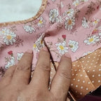 Avental de Cozinha Feminino Florinda com Babado detalhes do tecido 