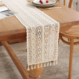 Passadeiras de Mesa de Crochê Bege (B)