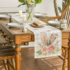 Caminho de mesa coelho de páscoa linho páscoa feliz decoração sala de jantar pascoal 