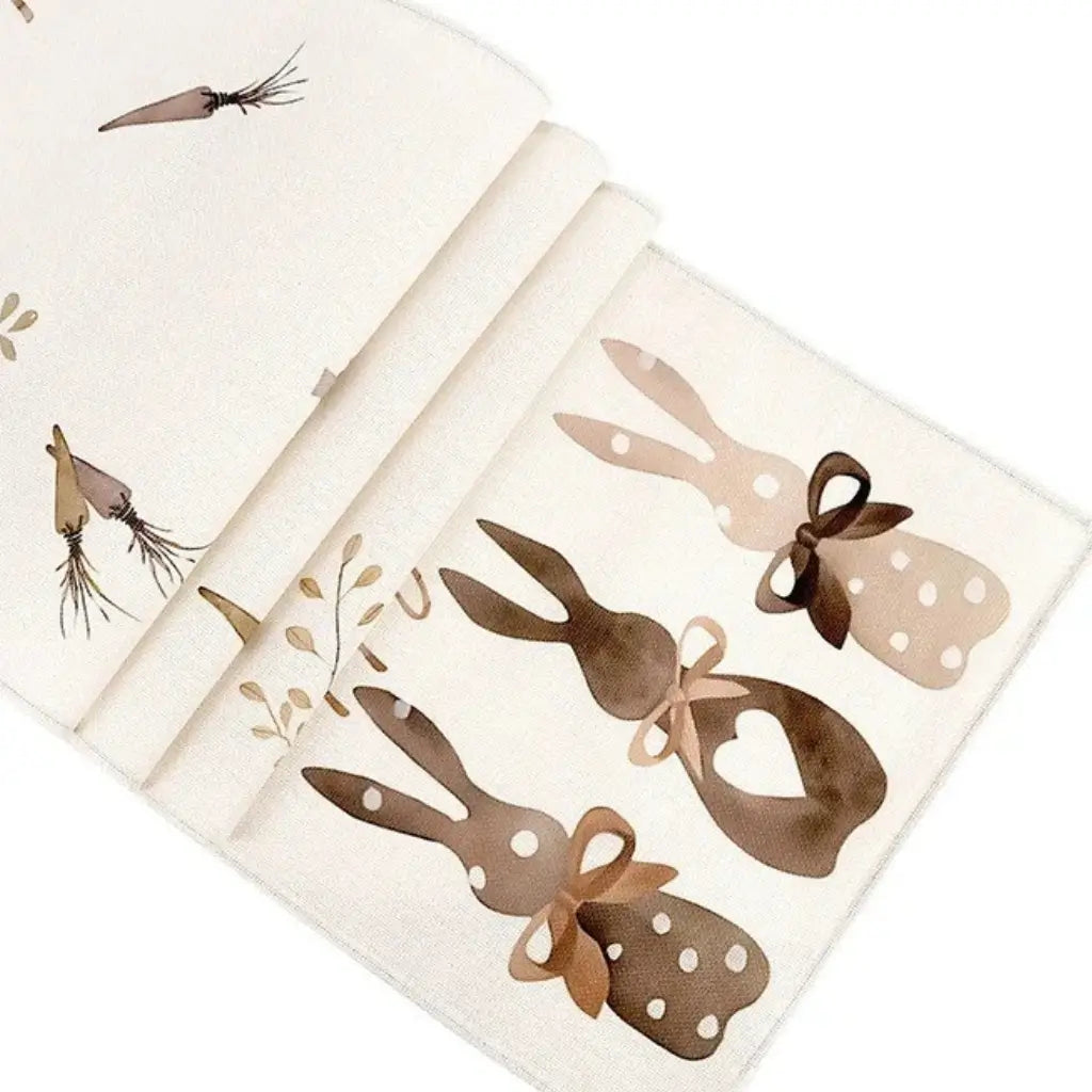 Caminho de mesa coelho de páscoa linho páscoa feliz Páscoa passadeira de mesa 