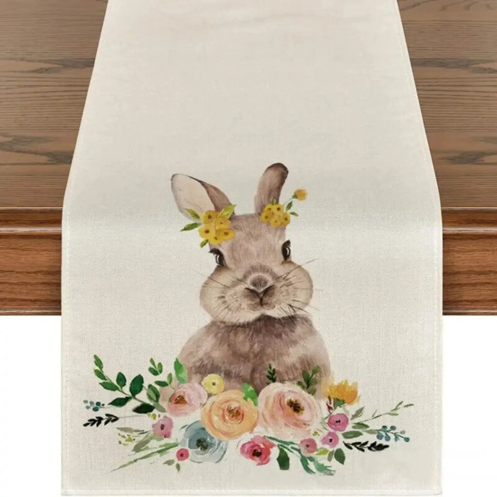 Passadeira mesa tazmo casa decoração mesa posta feliz páscoa 