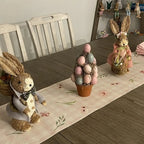 Caminho de mesa coelho de páscoa linho páscoa feliz trilho de mesa páscoa Feliz