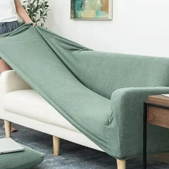 capa de sofá com elastano ajuste perfeito verde decoração sala de estar	 	