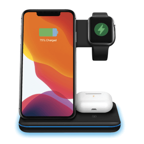 CARREGADOR POR INDUÇÃO 3 EM 1 MAGNÉTICO 15W QI MAX DOCK