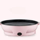 Grill Elétrico Redondo Rosa