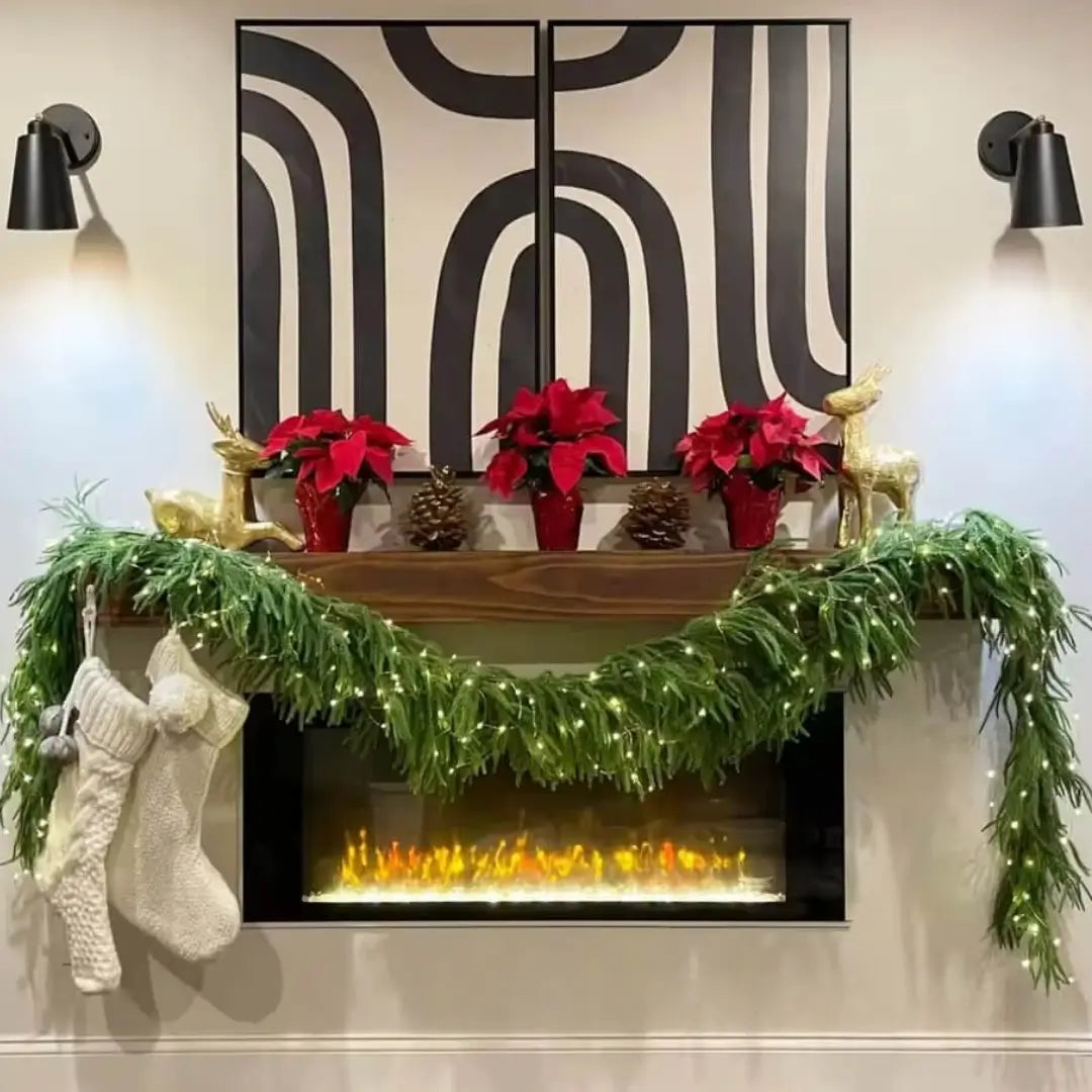 guirlanda-natal-decoração-lareira-casa