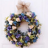 Guirlanda de Porta Violeta Azul com Branco