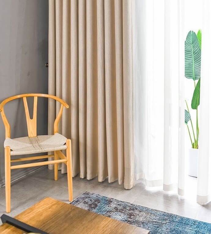 CORTINA DE LINHO CAMPARI OXFORD, MODERNA PARA SALAS E QUARTOS