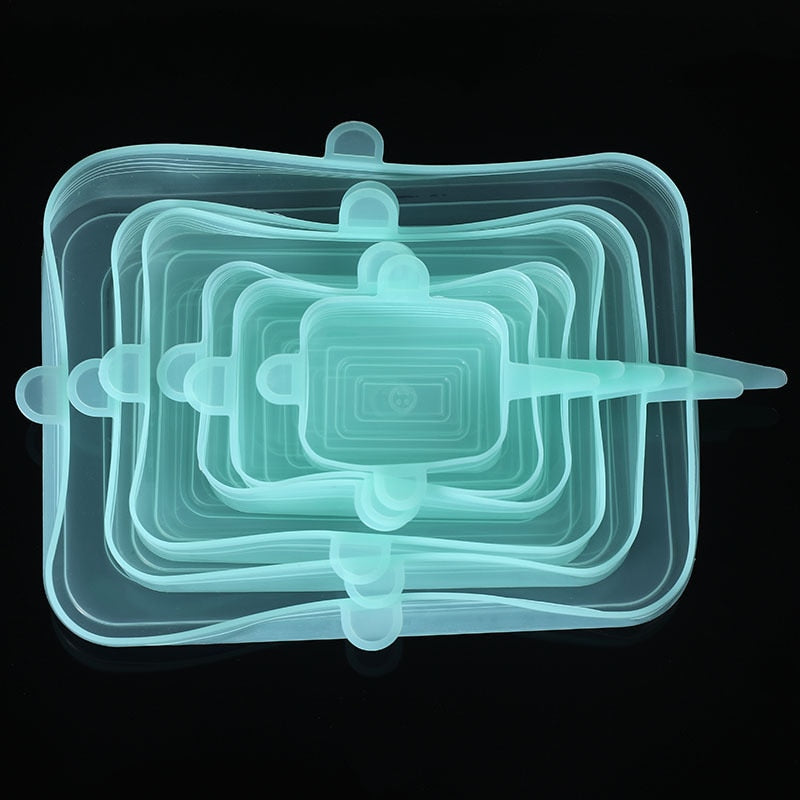 TAMPAS DE SILICONE PARA COZINHA KIT 6PÇ