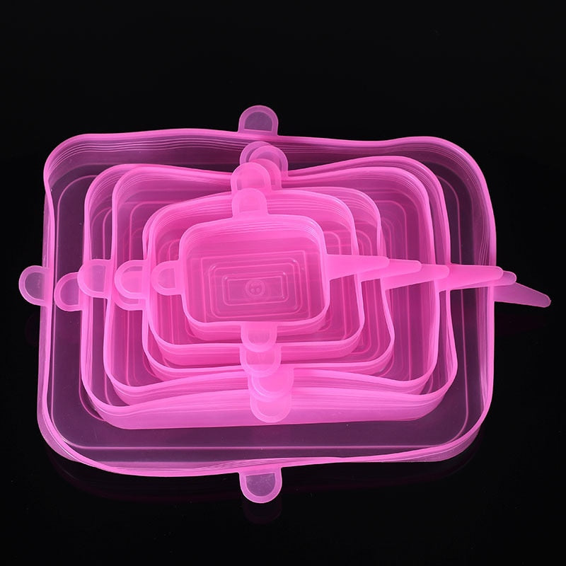 TAMPAS DE SILICONE PARA COZINHA KIT 6PÇ