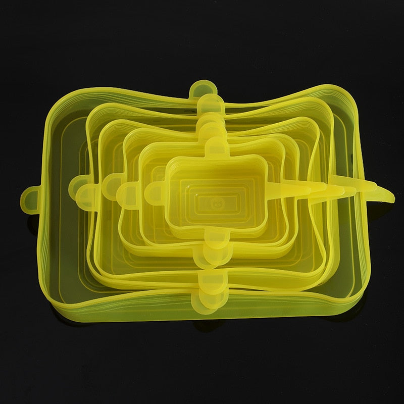 TAMPAS DE SILICONE PARA COZINHA KIT 6PÇ