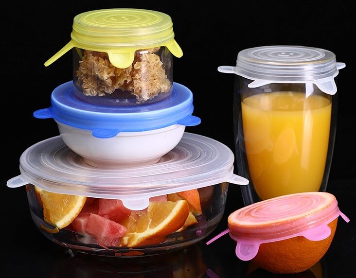 TAMPAS DE SILICONE PARA COZINHA KIT 6PÇ