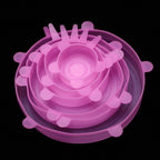 TAMPAS DE SILICONE PARA COZINHA KIT 6PÇ