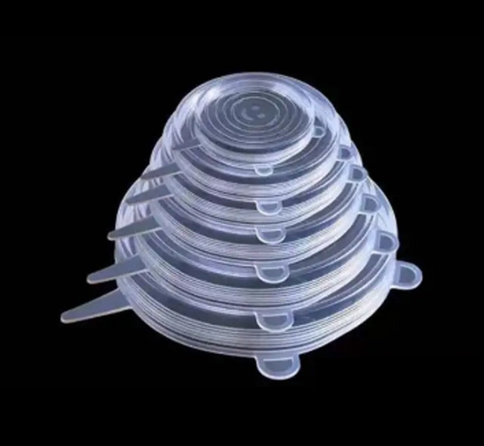 TAMPAS DE SILICONE PARA COZINHA KIT 6PÇ