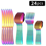 Jogo de Talheres Colorido 24PÇ