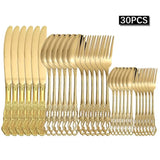 Jogo de Talheres Dourado Agata Gold 30PÇ
