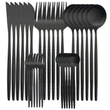 Jogo de Talheres Preto 30PÇ