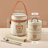 Lancheira Térmica Infantil Hello Kids Panda Marmita Térmica kit Escolar Tazmo