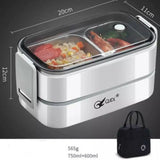 Marmita Térmica Inox Branca 2 Camadas com Bolsa Térmica