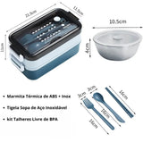Marmita Térmica com Divisória LunchBox Enjoy