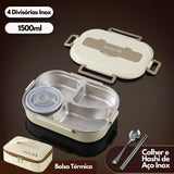 Marmita Térmica 4 Divisórias com Bolsa Térmica (1500ml)