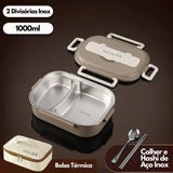 Marmita Térmica com 2 Divisórias e Bolsa Térmica (1000ml)