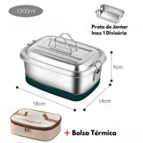 Marmitas de Inox Lunch Box Bolsa Lancheira Térmica Masuyo 1200ml