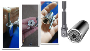 CHAVE UNIVERSAL TORQUE TAZMO, MANGA SOQUETE, BROCA ELÉTRICA, CATRACA, FERRAMENTA MULTIFUNCIONAL.