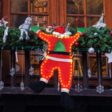 Papai Noel Pendurado Luz Led Enfeite de Natal Merry Christma Tazmo