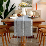 Corredor de Mesa Cinza (3 Listas)